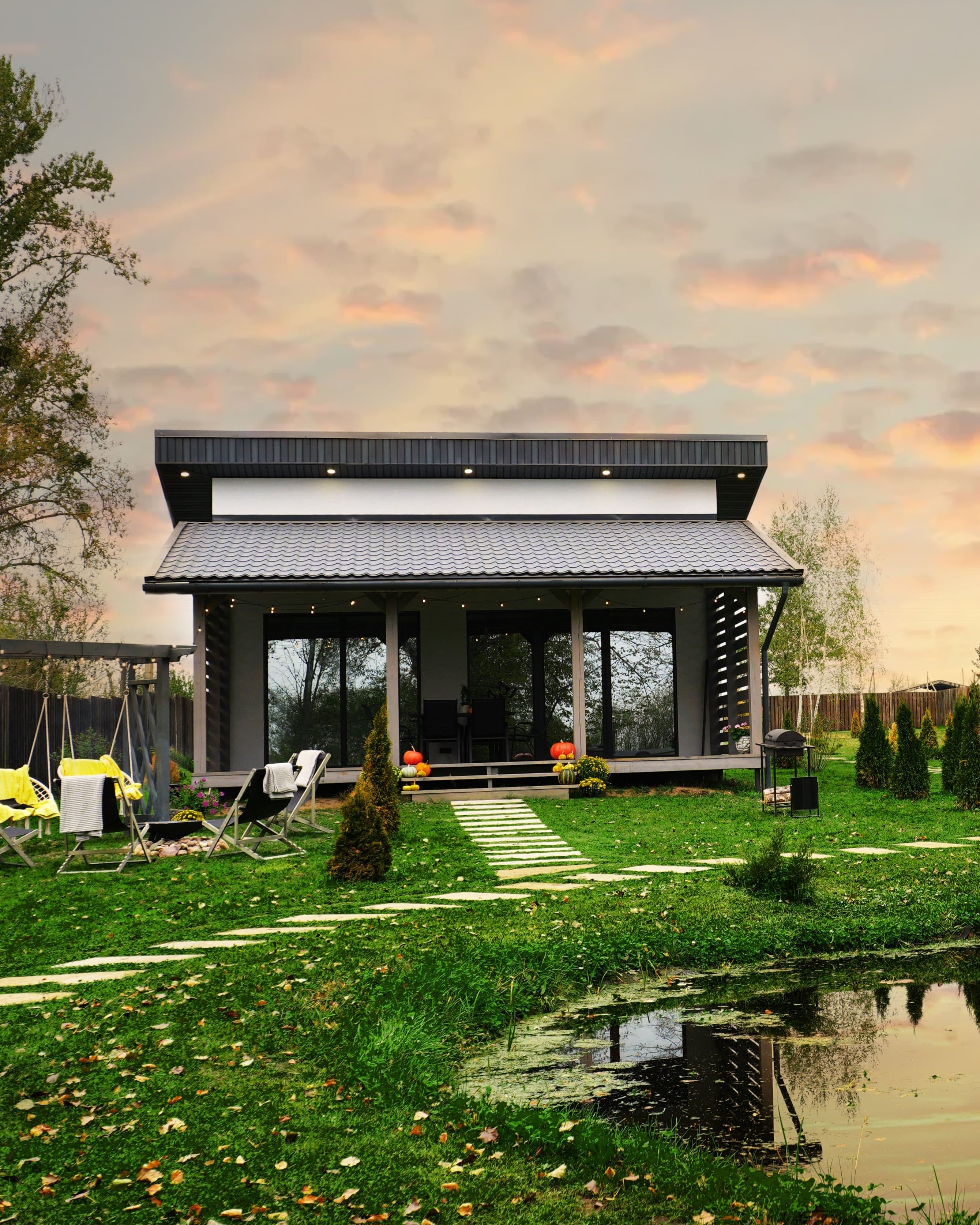 Дом с террасой (2) Малая Ольса 1-min.jpg | Аренда загородной недвижимости GVillage | Аренда загородной недвижимости GVillage